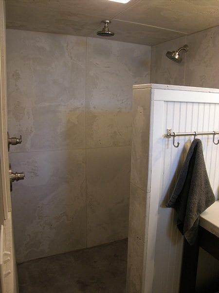 Custom Terrazzo White Concrete Shower Panels