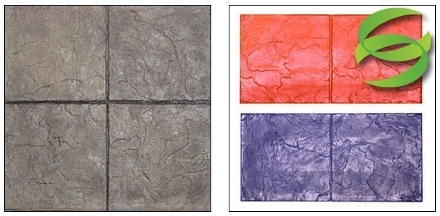 18in Roman Slate Tile A Stamp Mat for Concrete 18in Roman Slate Tile A Stamp Mat for Concrete