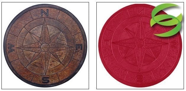 Compass Medallion Concrete Stamping Mat Compass Medallion Concrete Stamping Mat