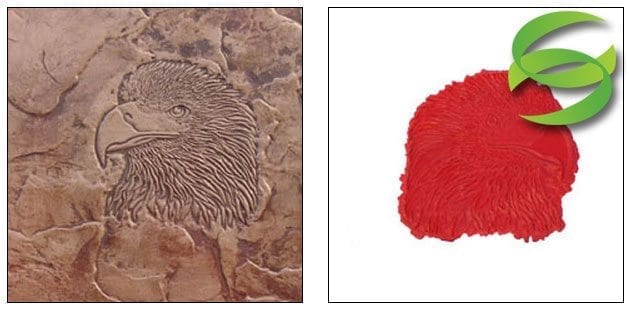 Wildlife Series Eagle Head Concrete Stamp Mat Wildlife Series Eagle Head Concrete Stamp Mat