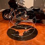 Garage Metallic Floor Orange Design Idea