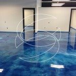 3D Blue Epoxy Metallic Floor Coating
