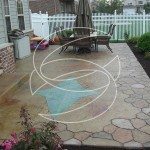 Back Concrete Patio With Stamp Stone Accent