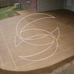 Concrete Patio Brown Stained Overlay