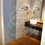 Bathroom Decorative Concrete Wall Design Idea