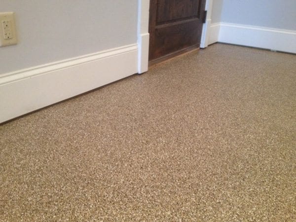 Beige And White Residential Epoxy Flake Floor Surecrete Products