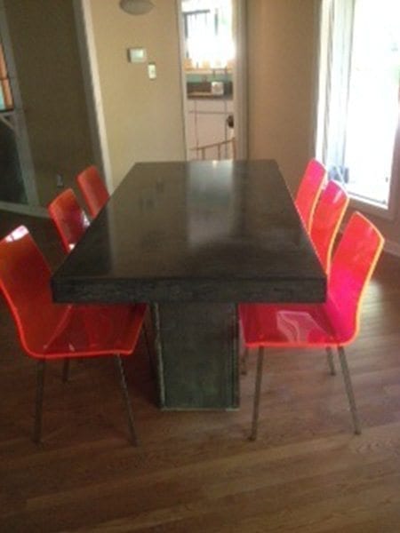 Dark Grey Concrete Dining Table Dark Grey Concrete Dining Table