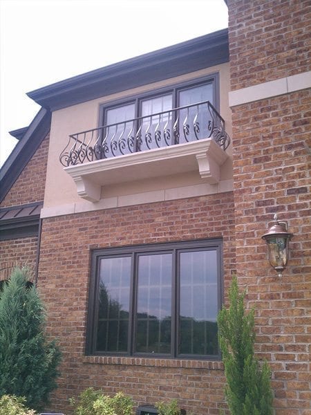 Custom Built Tan Balcony Floor with Brick Walls Custom Built Tan Balcony Floor with Brick Walls