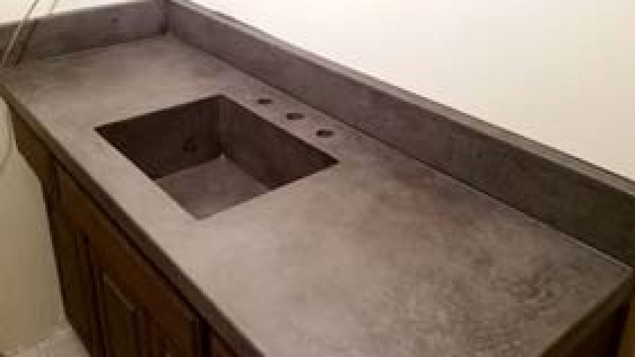 Slate Gray Bath Vanity Concrete Top Farm Sink