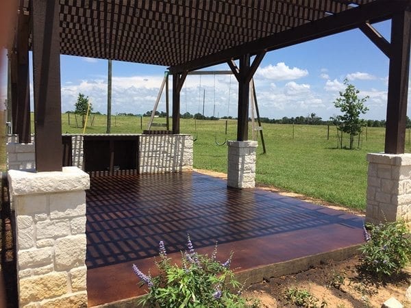 Dark Brown Concrete Stain For Outdoor, Staining Outdoor Concrete Patio
