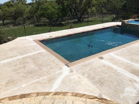 Concrete Pool Deck Ground Crack Repaired Concrete Pool Deck Ground Crack Repaired
