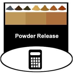 stamped concrete powder release calculator
