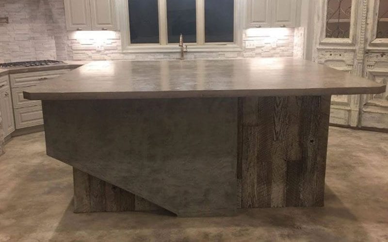 Custom designed cabinet base and countertop