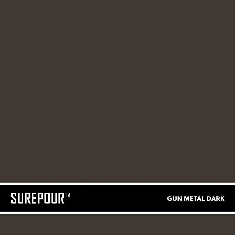 SureCrete's SurePour™ Dark Gun Metal Gray Ready-Mix fresh concrete color SKU: 35103009-81 UPC: 842467100790 (Requires 2 Bag / 1 Yard)