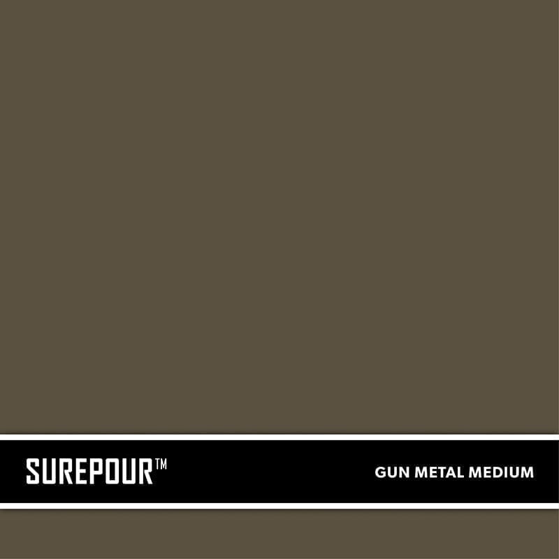 SureCrete's SurePour™ Medium Gun Metal Gray Ready-Mix fresh concrete color SKU: 35103009-81 UPC: 842467100783 (Requires 1 Bag / 1 Yard)