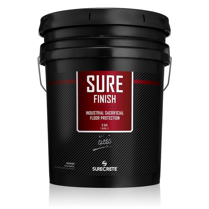 1 and 5 Gallon Industrial Floor Wax Gloss Finish Top Protection Coat Non Slip SureFinish™ by SureCrete