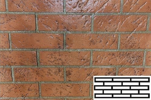 Finished Hudson Brick Pattern Concrete Stencil