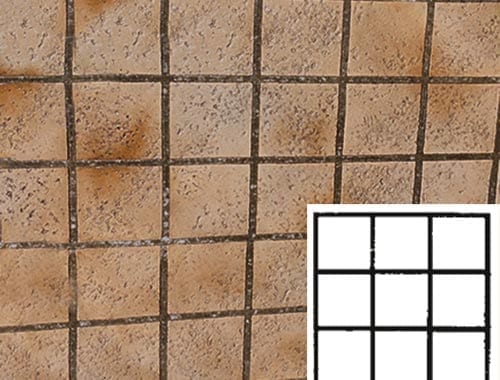 Finished Square Tile Pattern Concrete Stencil