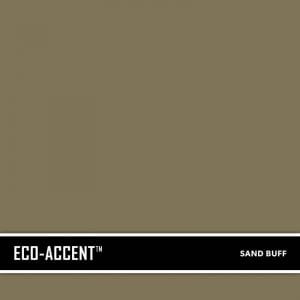 Sand Buff Eco-Accent is a concrete accent color stain product used for accenting new or faded concrete that can be sprayed on or broomed into the surface. SureCrete's secondary concrete accent colorant is UV Stable and has 0 VOC's