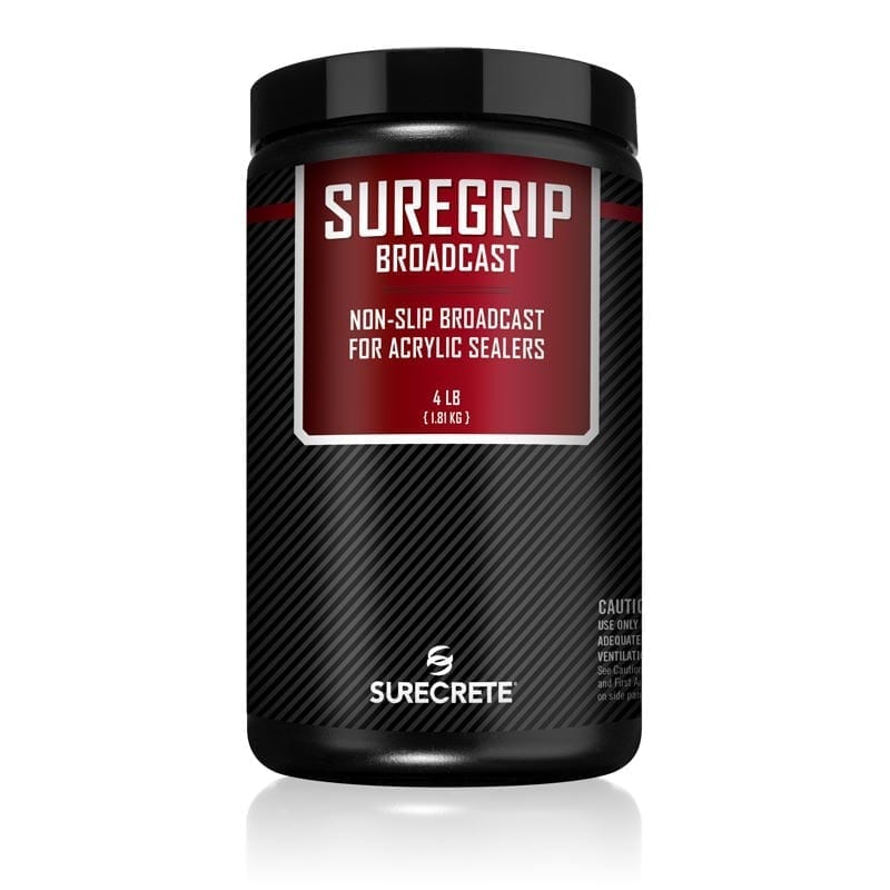 SureGrip™ SureCrete's interior and exterior floor sealer non-slip grip additive, SureGrip is a product that can be added to a sealer or coating as well as broadcasted over the applied surface.